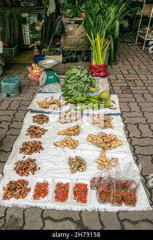 Marché de Tuaran Sabah Bornéo Malaisie Banque D'Images