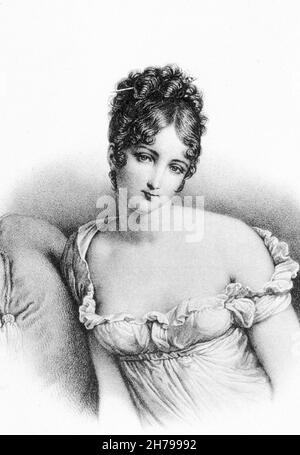 MADAME RECAMIER (RECAMIER Jeanne Françoise Julie Adelaide Bernard) ©Archives-Zephyr/Opale.photo *** Légende locale *** Banque D'Images