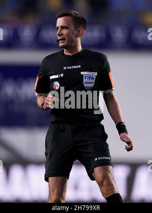 SINT-TRUIDEN, BELGIQUE - NOVEMBRE 21 : arbitre Erik Lambrechts lors du match de Jupiler Pro League entre Sint-Truidense VV et Royal Antwerp FC à Stayen le 21 novembre 2021 à Sint-Truiden, Belgique (photo de Joris Verwijst/Orange Pictures) Banque D'Images