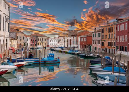 Canale di San Donato à Murano, île de Venise, Italie Banque D'Images