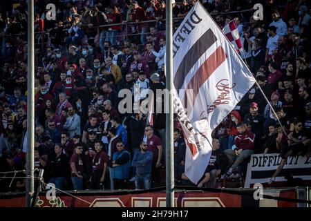 Stadio Oreste Granillo, Reggio Calabria, Italie, 21 novembre 2021,Fans de Reggina pendant Reggina 1914 vs US Cremonese - Italien football Championship League BKT Banque D'Images