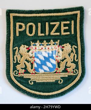 Badge police de la police allemande Polizei Banque D'Images