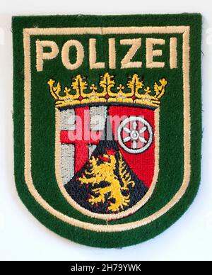 Badge police de la police allemande Polizei Banque D'Images