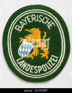 Badge de police allemand Bayersche Landspolize Banque D'Images