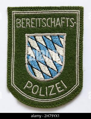 Badge de police allemand Bereitschafts Polizei Banque D'Images