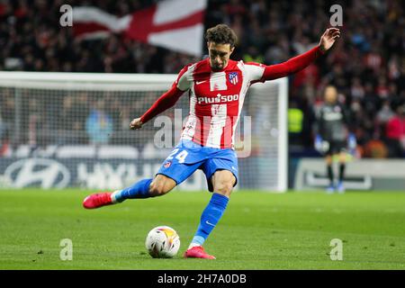 Sime Vrsaljko de l'Atlético de Madrid pendant le championnat d'Espagne la Liga football match entre l'Atlético de Madrid et CA Osasuna le 20 novembre 2021 au stade Wanda Metropolitano de Madrid, Espagne - photo: IrH/DPPI/LiveMedia Banque D'Images