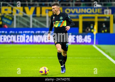 Ivan Perisic (FC Inter) pendant le championnat italien Serie Un match de football entre le FC Internazionale et la SSC Napoli le 21 novembre 2021 au stade Giuseppe Meazza à Milan, Italie - photo Morgese-Rossini / DPPI Banque D'Images