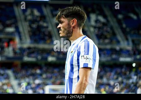 Malaga, Espagne.15 novembre 2021.Jozfonds Sanchez vu pendant le match de la Liga Smartbank entre Malaga CF et CD Tenerife au stade la Rosaleda, à Malaga.(Note finale: Malaga CF 1:0 CD Tenerife) (photo de Francis Gonzalez/SOPA Images/Sipa USA) crédit: SIPA USA/Alay Live News Banque D'Images