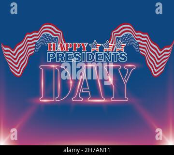 etats-unis illustration de vacances bonne journée du président bonne pour bannière, affiche, carte de vœux, illustration vectorielle Illustration de Vecteur