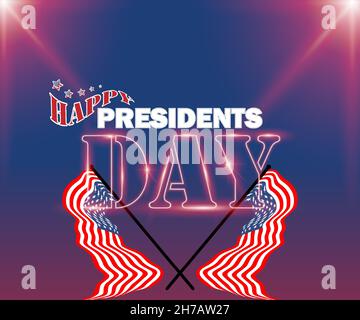 etats-unis vacances heureux présidents jour bonne forBanner, affiche, carte de vœux, illustration vectorielle Illustration de Vecteur