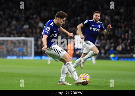 Londres, Royaume-Uni.21 novembre 2021.Daniel James de Leeds Unis en action.Match Premier League, Tottenham Hotspur v Leeds Utd au stade Tottenham Hotspur de Londres, le dimanche 21 novembre 2021. Cette image ne peut être utilisée qu'à des fins éditoriales.Utilisation éditoriale uniquement, licence requise pour une utilisation commerciale.Aucune utilisation dans les Paris, les jeux ou les publications d'un seul club/ligue/joueur. photo par Steffan Bowen/Andrew Orchard sports photographie/Alay Live news crédit: Andrew Orchard sports photographie/Alay Live News Banque D'Images