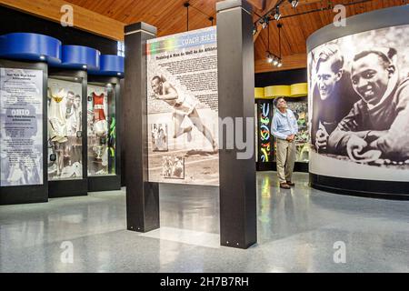 Alabama Oakville Jesse Owens Museum 1936 Jeux olympiques médaillée d'or, Black African man masculin athlète à l'intérieur expositions intérieures, Banque D'Images