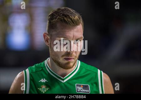 Madrid, Espagne.21 novembre 2021.Dairis Bertans lors de la victoire du Real Madrid sur Coosur Real Betis (71 - 48) en Liga Endesa saison régulière (jour 11) célébrée à Madrid (Espagne) au Centre Wizink.21 novembre 2021.(Photo de Juan Carlos García Mate/Pacific Press/Sipa USA) crédit: SIPA USA/Alay Live News Banque D'Images