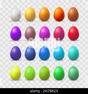 Œufs de Pâques en rangée 3D Illustration de Vecteur