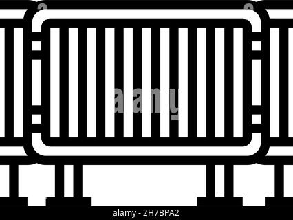 clôture de la ligne de concert de musique icône illustration vectorielle Illustration de Vecteur