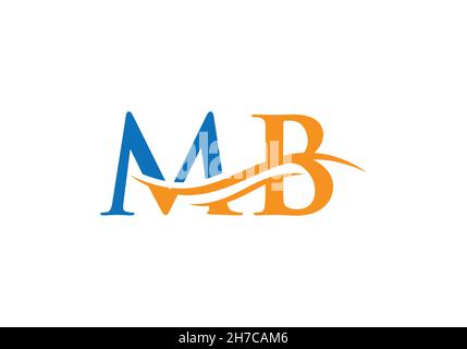 Logo MB.Monogramme lettre MB logo design Vector.Logo lettre MB tendance Illustration de Vecteur