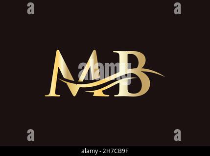 Logo MB.Monogramme lettre MB logo design Vector.Logo lettre MB tendance Illustration de Vecteur