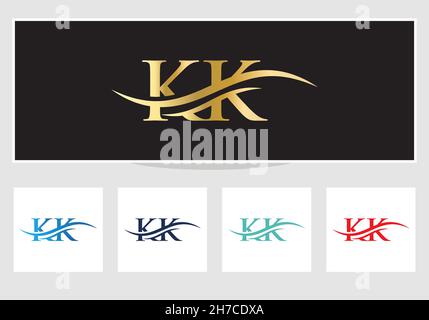 Logo KK.Monogramme lettre KK logo design Vector.Logo KK avec design moderne et tendance Illustration de Vecteur