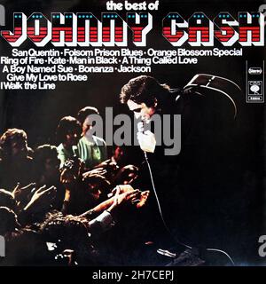 Johnny Cash: 1973.Capot avant LP : le meilleur de Banque D'Images