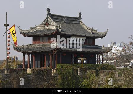 Vues depuis la Pagode lumière dans la vieille ville, la Chine, Suzhou Banque D'Images