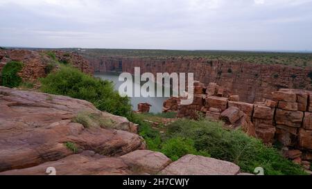 Gandikota Canyon, Kurnool, Andhra Pradesh, Inde Banque D'Images