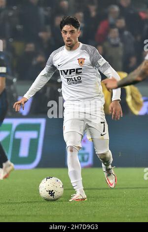 Arena Garibaldi, Pise, Italie, 21 novembre 2021,Salvatore Elia (Benevento) pendant l'AC Pise vs Benevento Calcio - Championnat italien de football Leag Banque D'Images