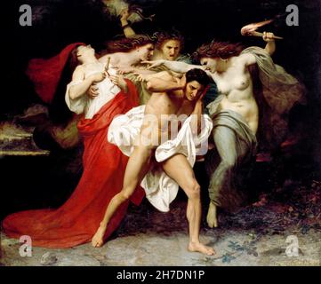 William Adolphe Bouguereau, Orestes poursuivi par les Furies, peinture, 1862 Banque D'Images