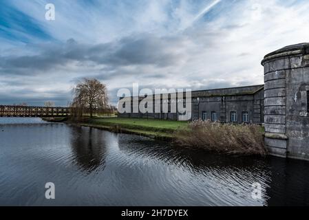 Breendonk, Belgique - 12 09 2017: Les murs de défense des anciens camps de la prison de la Seconde Guerre mondiale Banque D'Images