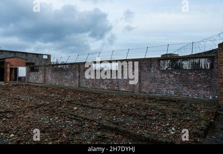 Breendonk, Belgique - 12 09 2017: Ancienne prison de la Seconde Guerre mondiale avec clôtures et bunker structures Banque D'Images