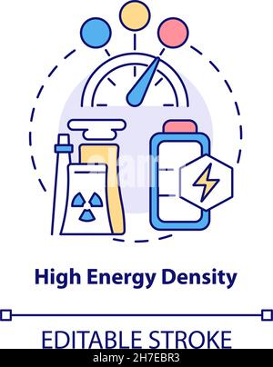 Icône de concept haute densité d'énergie Illustration de Vecteur