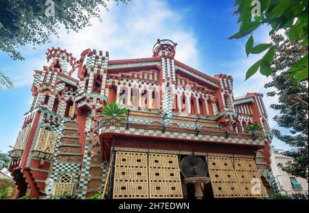 Casa Vicens à Barcelone.C'est le premier chef-d'œuvre d'Antoni Gaudí.Construit entre 1883 et 1885 en été Banque D'Images