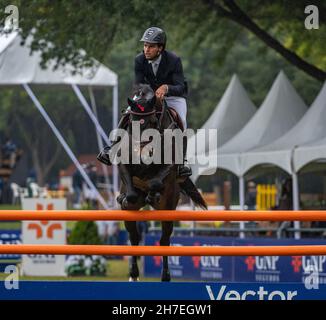 Monterrey Mexique avec Daniel Bluman et Ubiluc au Grand Prix de 1.55m Banque D'Images