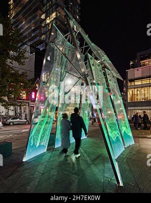 Le parc Grasett célèbre la réaction de la ville de Toronto, en particulier de ses médecins, infirmières et autres soignants, à l'afflux de Banque D'Images