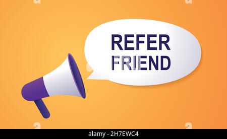 Illustration vectorielle avec haut-parleur et bulle vocale sur fond de dégradé jaune Illustration de Vecteur