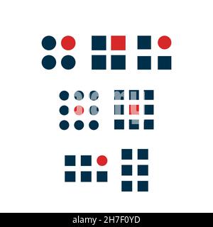 Les icônes de grille et de cadre sont définies dans un style plat.Illustration vectorielle de stock isolée Illustration de Vecteur