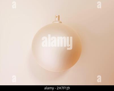 Arrière-plan délicat de boule d'arbre minimaliste, illustration 3d Banque D'Images