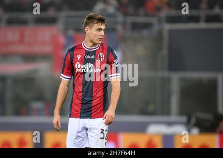 Renato Dall'Stade Ara, Bologne, Italie, 21 novembre 2021,Portrait Mattias Svanberg de Bologne pendant le FC de Bologne contre le FC de Venise - football italien Banque D'Images