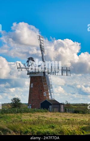 Horsey Windpump, Norfolk, Royaume-Uni Banque D'Images