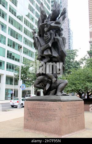 Monument à la Horwitz-Wasserman Hoholocauste Memorial Plaza, Philadelphie, PA, États-Unis Banque D'Images