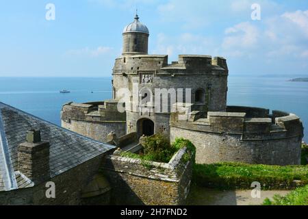 ROYAUME-UNI.ANGLETERRE.CORNALLS.LE CHÂTEAU DE ST MAWES EST UNE FORTERESSE CÔTIÈRE BIEN PRÉSERVÉE DATANT DE L'ÉPOQUE D'HENRI VIII, CONSTRUITE POUR CONTRER L'INVASION DU TH Banque D'Images