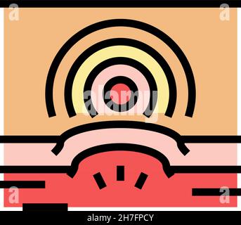 illustration vectorielle de l'icône de couleur du problème de santé de la douleur Illustration de Vecteur