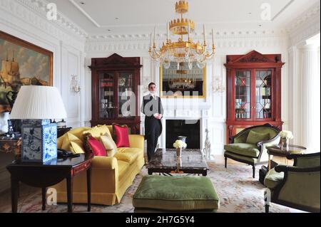 ROYAUME-UNI, LONDRES.SUR LE STRAND, LE LÉGENDAIRE SAVOY A ROUVERT EN DÉCEMBRE DERNIER APRÈS TROIS ANS ET 225 MILLIONS DE LIVRES DE RÉNOVATION.L'ARCHITECTURE FRANÇAISE Banque D'Images