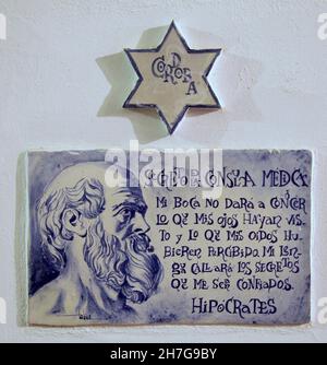 Hippocrate de Kos (c. 460 – c. 370 av. J.-C.), alias Hippocrate II, médecin grec de l'âge de Périclès (Grèce classique), appelé le «Père de la médecine». Médecin ancien Banque D'Images