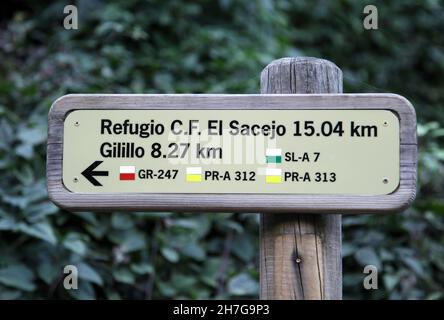 GR-247 El Gilillo Walk à Cazorla, une municipalité d'Espagne située dans la province de Jaén, Andalousie.Parc naturel de Sierras de Cazorla, Segura y Las Villas naturel Banque D'Images