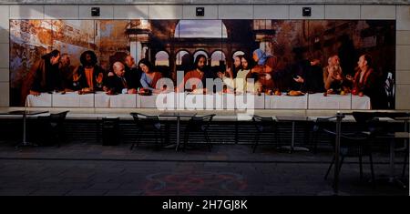 Découvrez le tableau de la Cène de Da Vinci dans le quartier latin Dublin City Ireland, République Banque D'Images