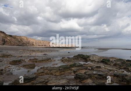 Belle vue sur la plage de Seaham, comté de Durham au Royaume-Uni Banque D'Images