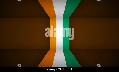 EPS10 fond patriotique vectoriel avec couleurs de drapeau IvoryCoast.Un élément d'impact pour l'utilisation que vous voulez en faire. Illustration de Vecteur