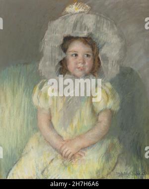 Mary Cassat - Portrait d'une jeune fille Banque D'Images