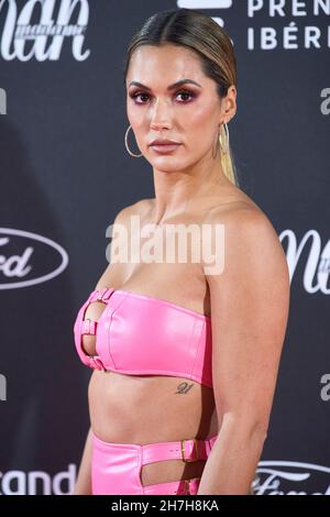 22 novembre 2021, Madrid, Espagne : MICHELLE CALVO assiste aux Woman Planet Awards de la femme Madame Figaro à l'Académie royale des Beaux-Arts de San Fernando à Madrid, Espagne.(Image du crédit: © Jack Abuin/ZUMA Press Wire) Banque D'Images