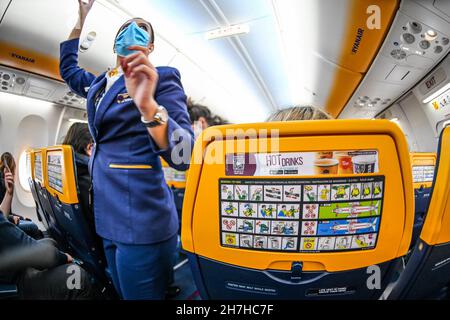 Ryanair Flugzeug innen Banque D'Images